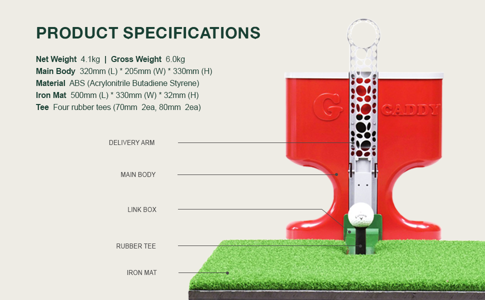 No batteries required; it exclusively uses the power of gravity. Golf Ball Dispenser to Practice Indoor & Outdoor - Non-Electric Tee Up Machine