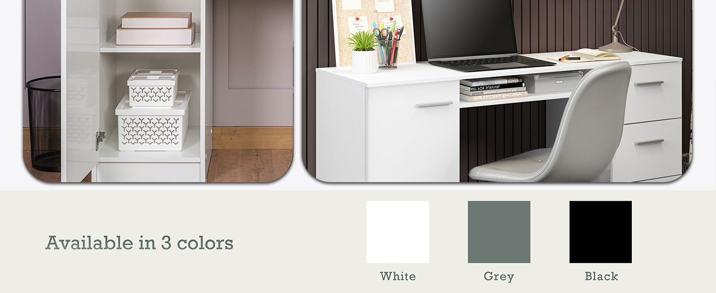 Desk with Storage Shelf for Home and Office