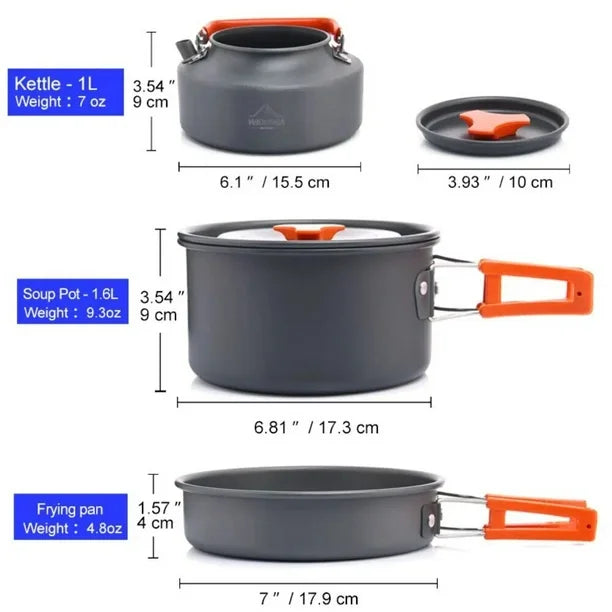 Tourist Dishes Bowler Kitchen Equipment Gear Utensils Hiking Picnic Travel