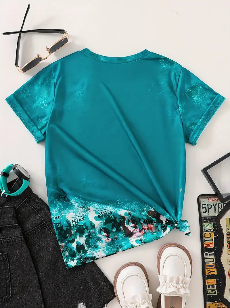 Summer Clothes for Teens Loose Fitting Tops - Girls Leopard
