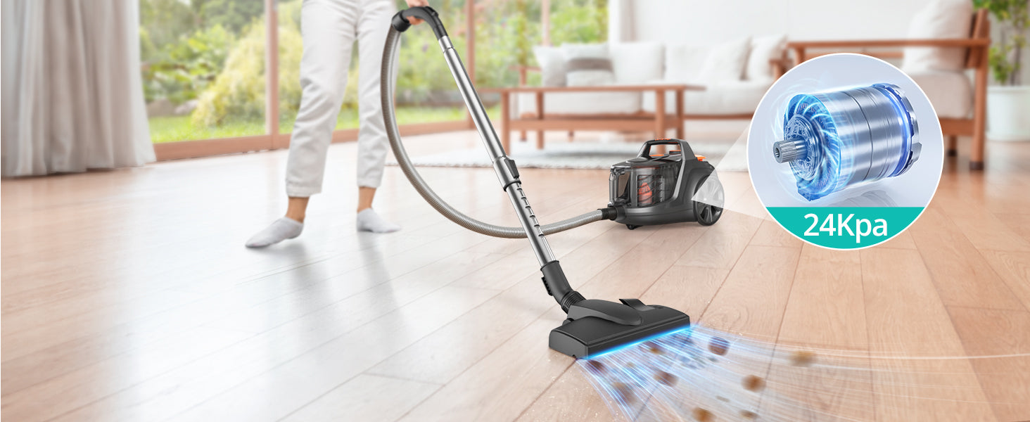 1200W Lightweight Bagless Vacuum Cleaner- Vacuum Cleaner5 Tools - HEPA Filter