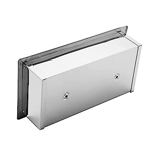 Dual Roll Toilet Paper Holder, Shelf Rust-Proof Stainless Steel Facial Tissue Dispenser Wall Mounted, SIlver