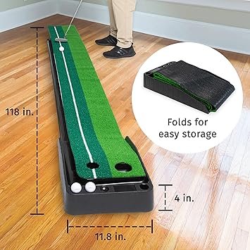 portable and compact golf mat. Simply open the indoor putting mat, Tech Gifts, Office Gifts, Indoor Games, Outdoor – Golf Mat with 3 Bonus Balls