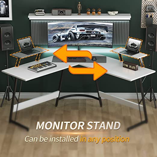 Computer Desk Gaming Desk Office L Shaped Desk PC Wood Home Large Work Space Corner Study Desk Workstation