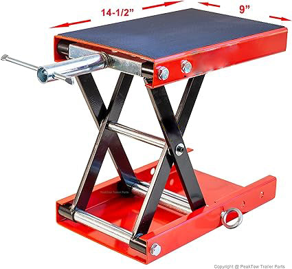 Crank Stand with Safety Bar,  Heavy Duty 1100 LB Wide Deck  (Platform dimension: 14.5 inch x 9 inch)