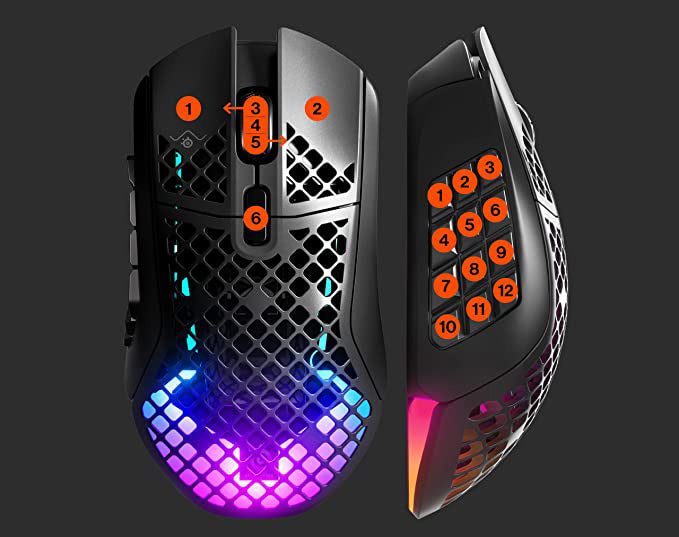 Programmable Buttons Black, 18000 DPI, Optical, Qi Wireless Charging Certified- Water Resistant, 180 Hour Battery