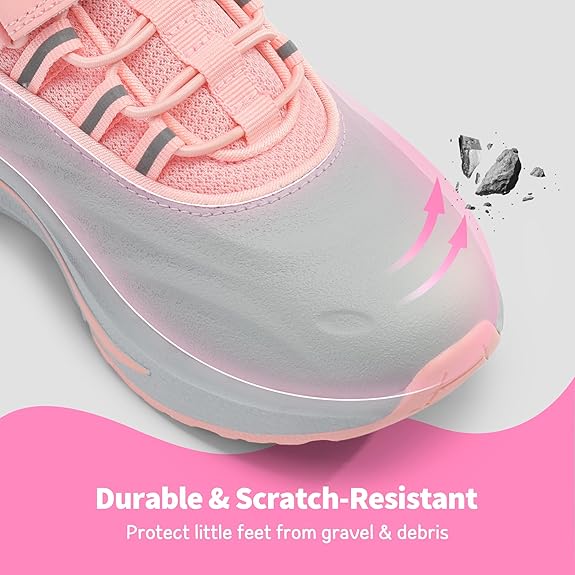 Protective Design: These sports running shoes are crafted with self-developed anti-kick and abrasion-resistant materials in accordance with SATRA TM163 where the material underwent 300 cycles of abrasion testing