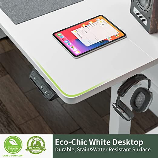 Home Office Desk with Splice Board, Electric Standing Desk