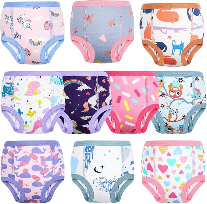 The elastic waistband helps to keep the training underpants in place, pack of 10
