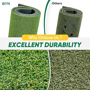 whether at home or outdoors, saving a lot of money and time . It's the perfect golf training aid for you and all golf lovers.  5x4ft Artificial Golf Turf Practice Mat for Outdoor & Indoor Training