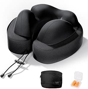 Featuring a cutting-edge design that provides 360° head support and two additional support points in a natural U-shape, Pure Memory Foam Perfect Neck Support with Carry Bag
