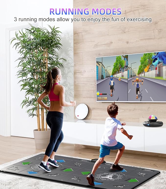 Built in 149 hot dance songs Official Site Download, 37 leisure sports games, 35 retro classic games AND MORE, Mat for Kids and Adults - FWFX Musical Electronic Dance Mats with HD Camera, Double User Wireless Dancing Mat Game for TV,