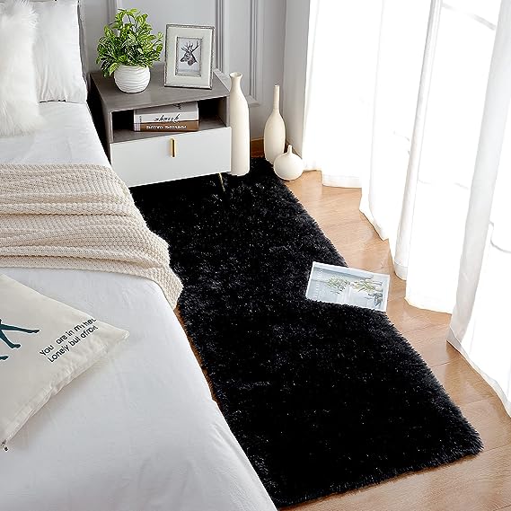 Living Room Black rug 2x6 Feet rug -  luxury