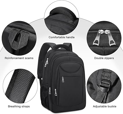 The back of the laptop backpack is made of thick and soft multi-layer breathable padding to provide maximum support for your back, Backpack for School Travel Business Anti Theft Backpack,