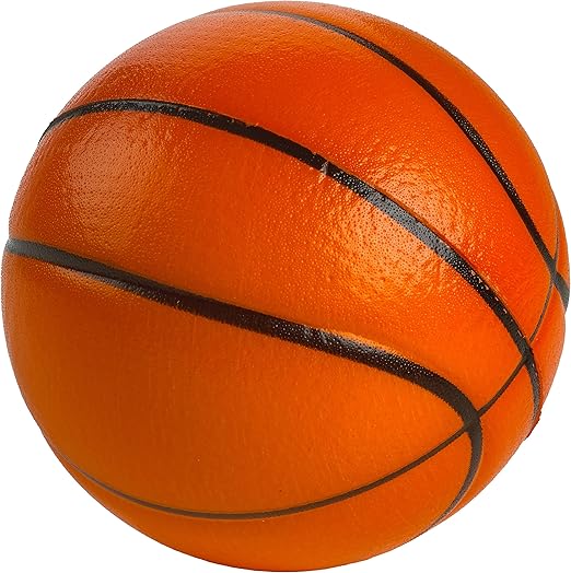 2.5 Inch Small Foam Basketballs for Kids, Sports Theme Party Favor Toys, The balls come in a sturdy gift display box feature authentic realistic like basketball features, are easy to grip and soft to squeeze.
