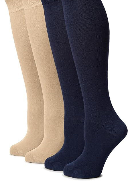 Can be used as dress socks, comfort socks for kids, and long school uniform socks for girls and boys. Suitable to be worn with casual shoes, dress shoes, or boots.