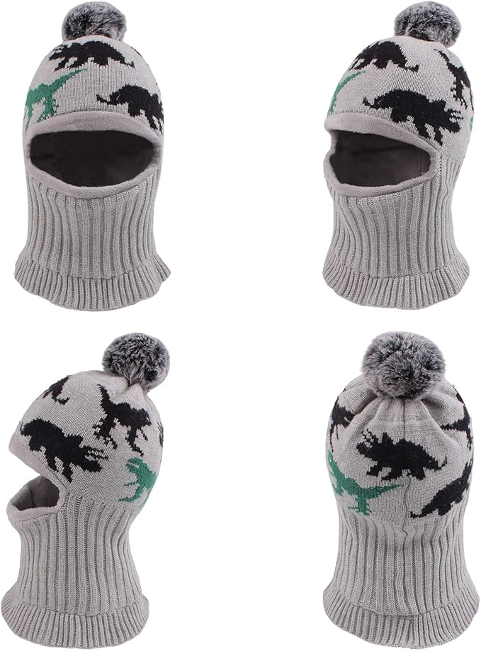 Hikenture kids ski mask is super soft and comfortable to wear, offers a full protection for your little ones’ head, face, ears and neck. Warm Balaclava Hat with Fleece Lined Thick Knit Beanies