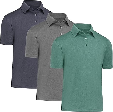 90% polyester and 10% spandex. The fabric is light, soft, breathable and comfortable,  Quick-Dry Athletic Golf Polo Casual Short Sleeve