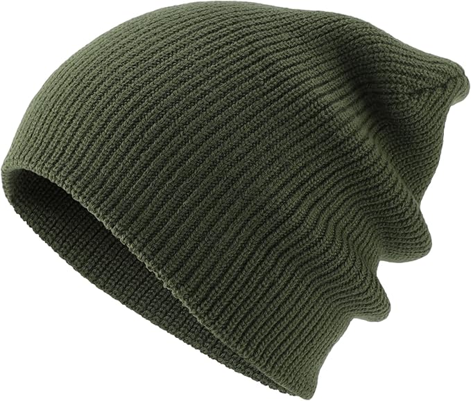knit cuff design of beanie performs great in flexibility and stretchability -  One Size Beanie Hat