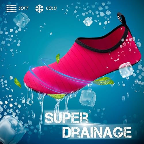 Beach Breathable Aqua Socks Soft Barefoot Slip-on Non-Slip Outdoor Sports Surfing shoes, The water socks are breathable and quick-dry and can make you enjoy your beach vacation or cruise ship trip freely.