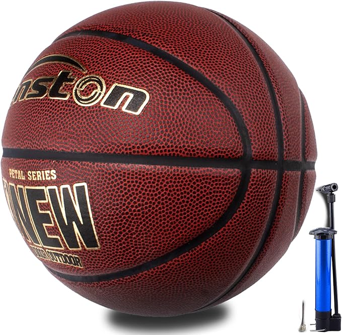 Premium rubber. Rubber cover developed to withstand both indoor and outdoor play,  Indoor Mens Basketball Ball Official