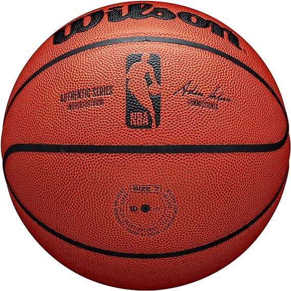 This ball features official NBA branding coupled with the iconic Wilson script-Size 7-29.5