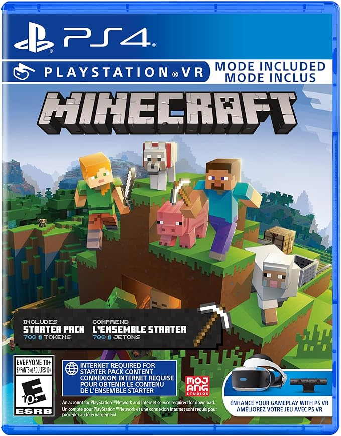 Realms: Play with up to 10 friends cross-platform, anytime, anywhere on Realms, Minecraft Starter Collection – PlayStation 4