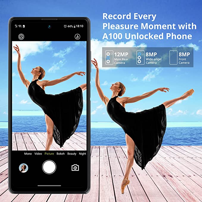 Unlocked Cell Phones Canada, Blackview A100, Helio P70 Bundle Android 11 Unlocked Smartphone, 6.67