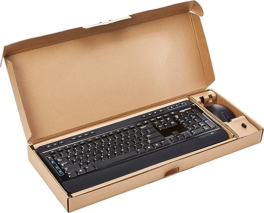 fast-scrolling wheel for smooth, speedy navigating through large documents and web pages, Basics Wireless Computer Keyboard and Mouse Combo - Full Size