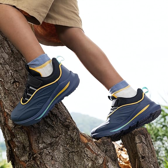 Flexible & Grippy Outsole: The MD outsole, equipped with rubber pieces on the forefoot and heel,  Girls Shoes Kids Tennis Running Athletic Protective Walking Sneakers Durastep