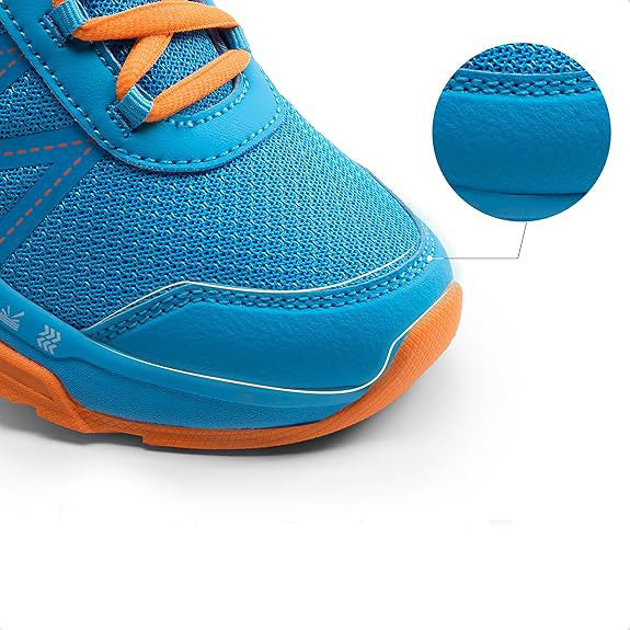 Equipped with anti-kick and abrasion-resistant materials on the front toe, these kids' running shoes not only shield their toes from scuffs but also make cleaning easy. Your kids can run, jump, and explore worry-free.