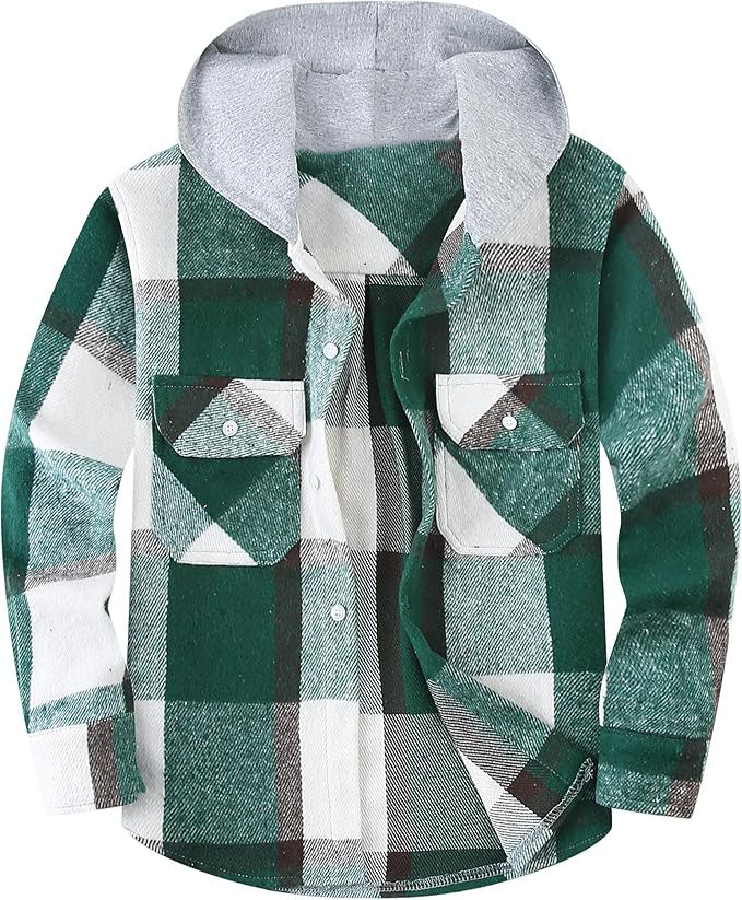 Shirt Jacket:features Snap closures make dressing easy,two chest pockets and two hand pockets hold essentials,ideal for layering or as a light jacket.