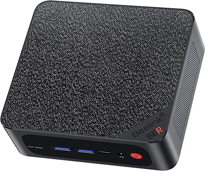 Beelink SER6 Versatile Mini PC, AMD Ryzen 5 6600H(up to 4.5GHz) 6C/12T, Mini Computer 16GB DDR5 RAM 500GB NVME SSD, Mini Desktop Computer 4K@60Hz Triple Display/WiFi6/BT5.2 for Gaming/Home/Office