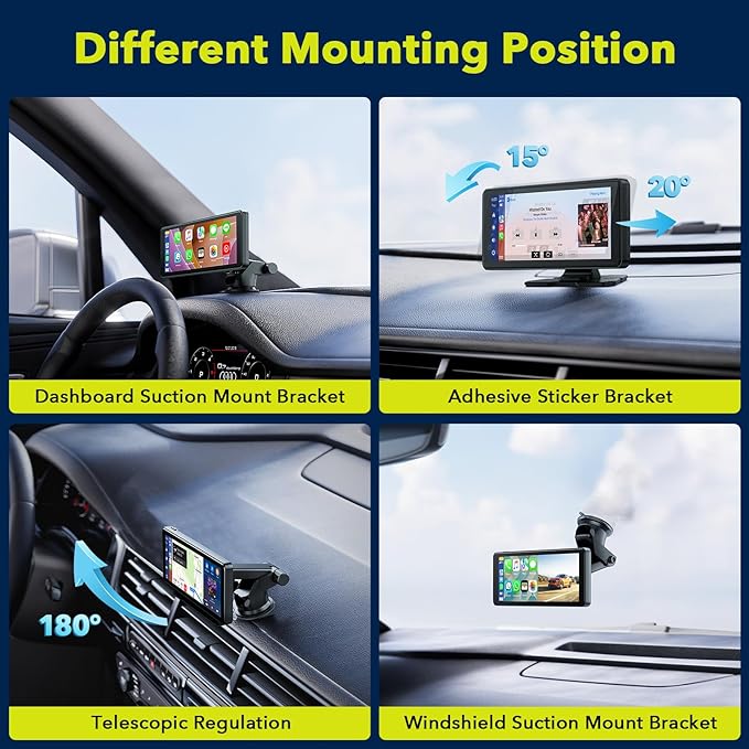 Portable Carplay Android Auto Screen with 6.86