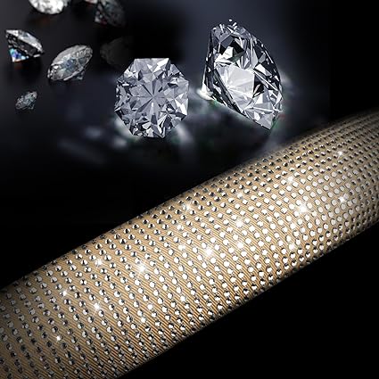 Spotlight, Non-Dropping Diamond, Comfortable Feelings, does not scratch hands, and has good anti-slip effect.  Steering Wheel Cover, White Sparkly Crystal Glitter Rhinestones Universal Fit 14" 1/2-15" Car Wheel Protector