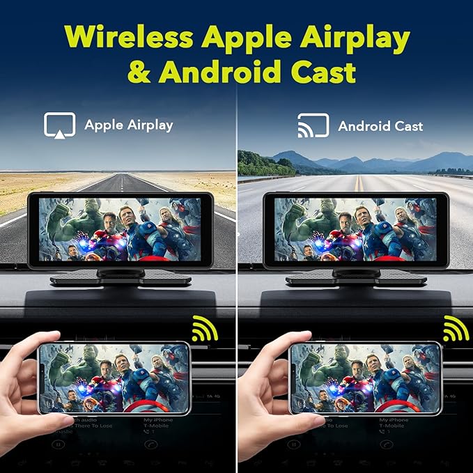 Portable Carplay Android Auto Screen with 6.86