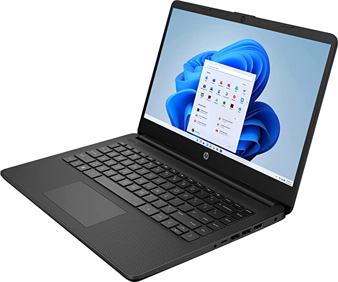 HP Laptop 14, Intel® Celeron® N4500 Processor, Intel UHD Graphics, 4 GB DDR4-2933 MHz RAM,(Jet Black with a Matte Finish, 14-dq3200ca)