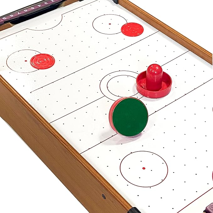 endless fun with a mini arcade classic that brings the joy of friendly competition to any kid’s games. Portable Table Top Mini Wooden Air Hockey Game