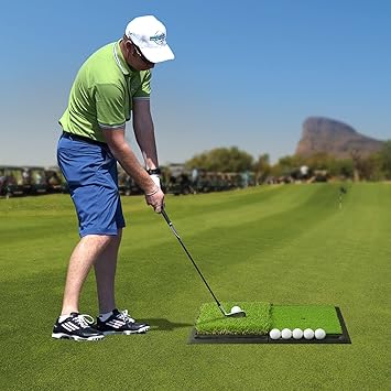 l organized and easy to be scooped out by the clubs, which helps you focus on your games. Heavy Rubber Base Dual-Turf Mat with Ball Tray, Tri-Turf Mat with Practice Golf Balls)