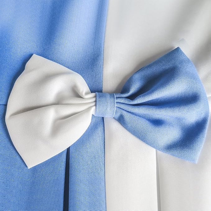 The dress is made of 62% polyester, 34% cotton and 4% spandex. It makes the clothes skin-friendly and soft, your girl will spend the summer comfortably.