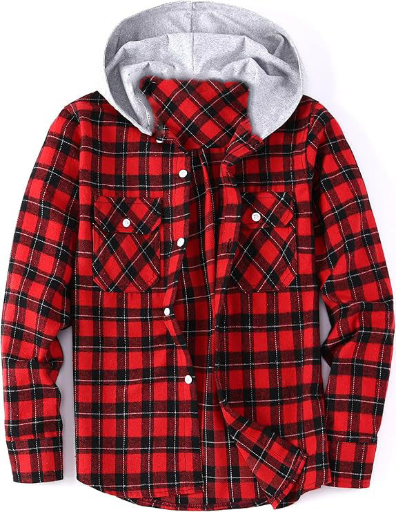 This lined flannel shirt made of customized 6.5oz cotton flannels on the outside, buttery-soft sherpa on the inside.