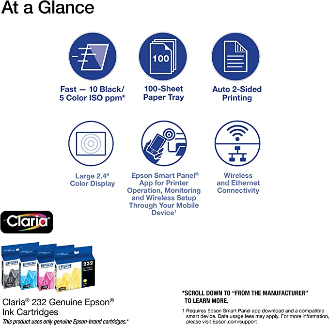 Epson Expression Home XP-4200 Wireless Colour All-in-One Printer with Scan, Copy, Automatic 2-Sided Printing, Borderless Photos and 2.4