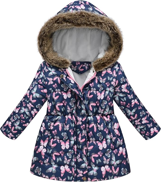 coat features a zipper closure for easy wear and removal.It boasts two practical front pockets for your child to keep their hands warm or carry small essential, Warm Long Coat Puffer Down Hooded Jacket Overcoat Parka Outwear for Kids