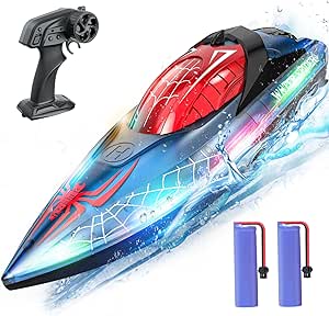 weaving a web of allure with its striking spider-themed design, Remote Control Boat for Pools and Lakes, 80 Min Playtime, 2.4Ghz Electric Spider Toy,
