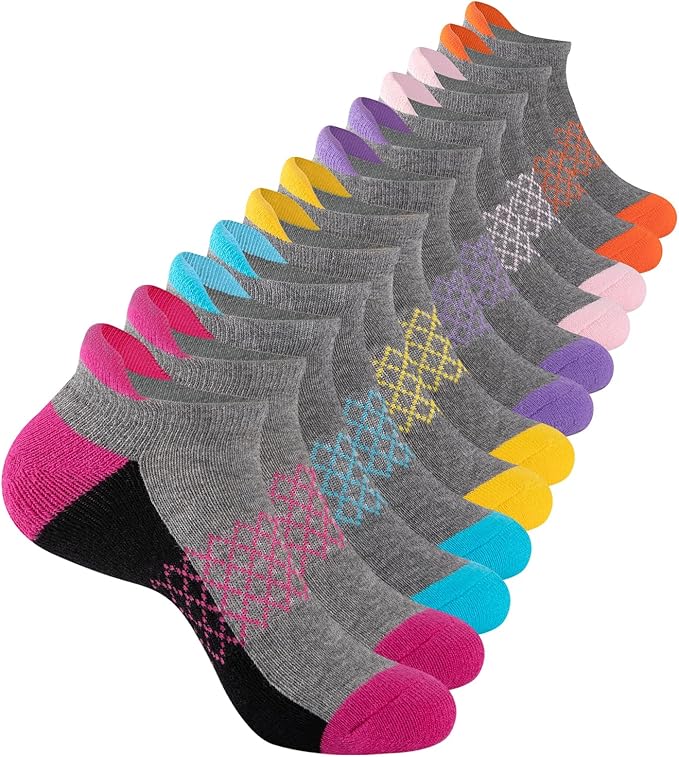 Girls socks with arch band add support and stability, keeping kids socks in place and getting blister.