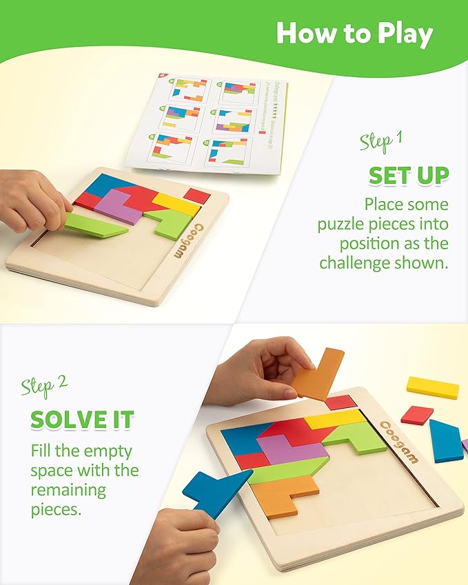 3D Logic IQ Game Colorful Shape Pattern Montessori STEM Educational, the higher level, the greater the challenge