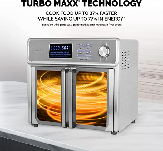 Kalorik MAXX® Digital Air Fryer Oven, 26 Quart, 10-in-1 Countertop Toaster Oven & Air Fryer Combo-21 Presets up to 500 degrees, Includes 9 Accessories & Cookbook