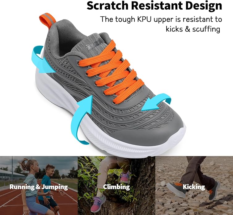 : Perfect for any time of year and any occasion. Your child can wear these sneakers to play outside, to school, Running Tennis Shoes Kids Athletic Sport Walking Sneaker