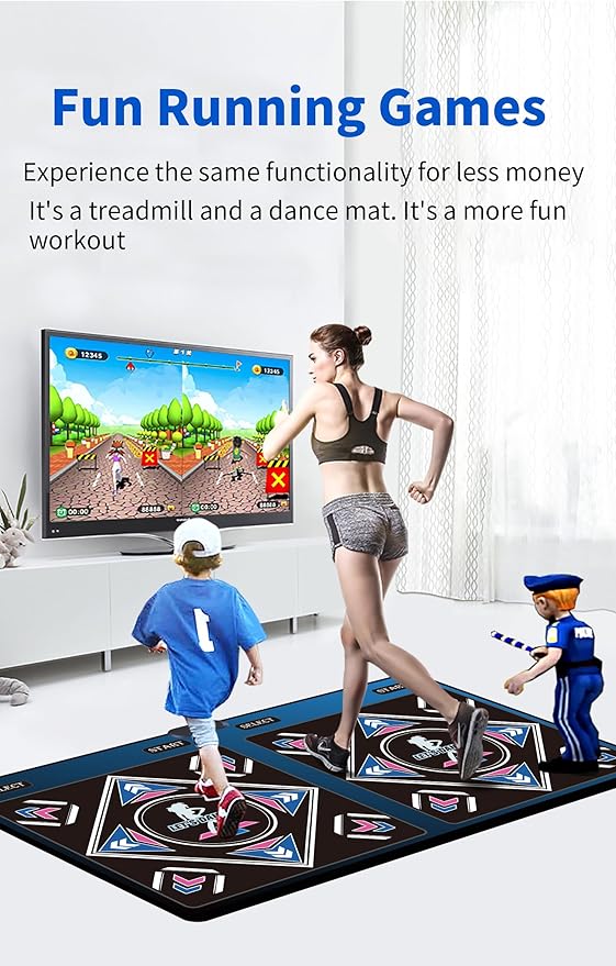 Dance mat includes MTV and cartoon dance modes. Support 4 keys, 6 keys, hands and feet, yoga, motion sensor handle, HDMI musical electronic dance mat with a camera, a 64G large memory card, including 1000 games, 81 music videos, 650 songs