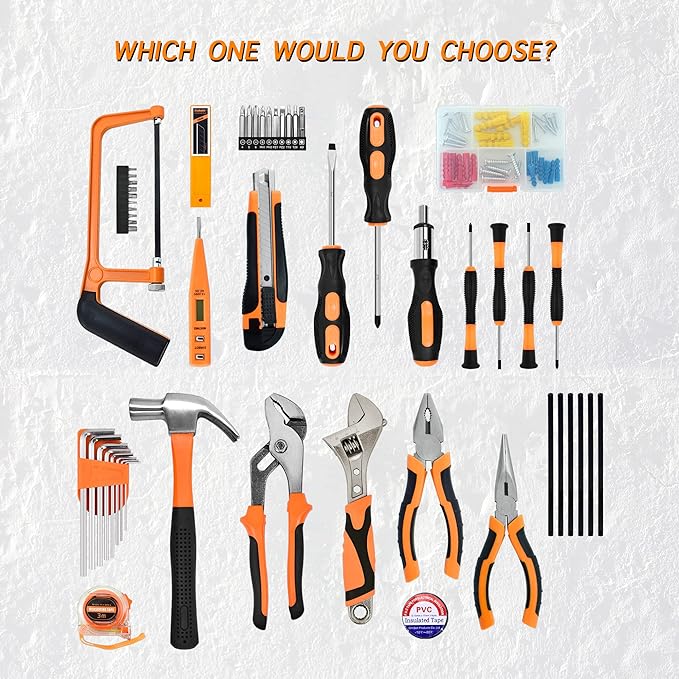 Hand Tool Sets with Case for Maintenance & DIY Projects